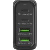 68 W USB-C PD GaN -moniporttipikalaturi, musta