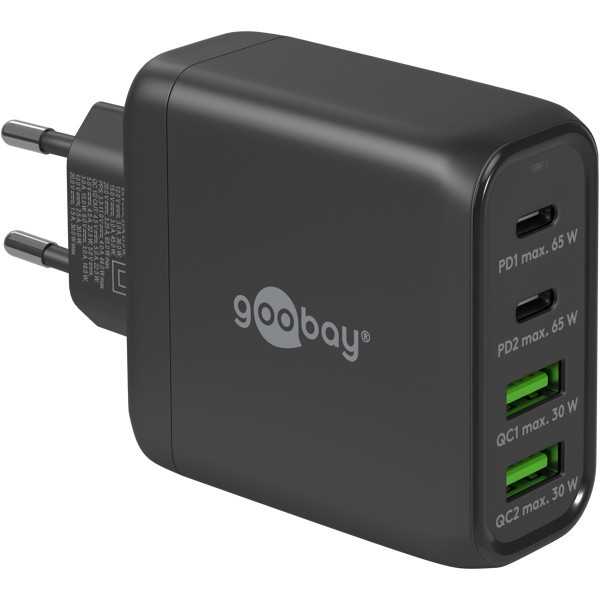 68 W USB-C PD GaN -moniporttipikalaturi, musta
