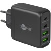 68 W USB-C PD GaN -moniporttipikalaturi, musta