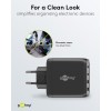 68 W USB-C PD GaN -moniporttipikalaturi, musta