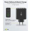68 W USB-C PD GaN -moniporttipikalaturi, musta