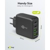 68 W USB-C PD GaN -moniporttipikalaturi, musta