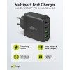 68 W USB-C PD GaN -moniporttipikalaturi, musta