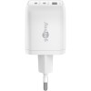 65 W USB-C PD GaN -moniporttipikalaturi Nano, valkoinen