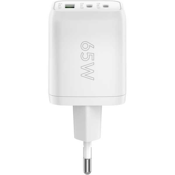 65 W USB-C PD GaN -moniporttipikalaturi Nano, valkoinen