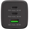 65 W USB-C PD GaN -moniporttipikalaturi Nano, musta