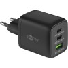 65 W USB-C PD GaN -moniporttipikalaturi Nano, musta