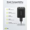65 W USB-C PD GaN -moniporttipikalaturi Nano, musta