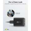 65 W USB-C PD GaN -moniporttipikalaturi Nano, musta