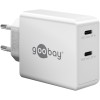 36 W USB-C PD -kaksoispikalaturi, valkoinen