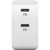 36 W USB-C PD -kaksoispikalaturi, valkoinen