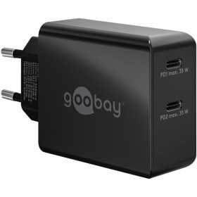36 W USB-C PD -kaksoispikalaturi, musta
