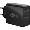 36 W USB-C PD -kaksoispikalaturi, musta