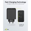 36 W USB-C PD -kaksoispikalaturi, musta