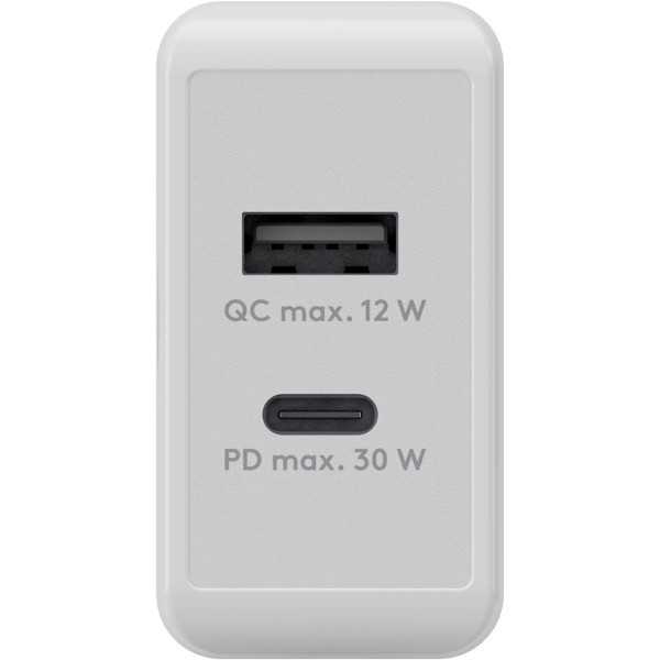 30 W USB-C PD -kaksoispikalaturi, valkoinen