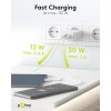 30 W USB-C PD -kaksoispikalaturi, valkoinen
