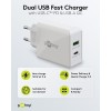 30 W USB-C PD -kaksoispikalaturi, valkoinen