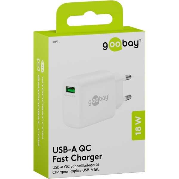 18 W USB-A QC -pikalaturi, valkoinen