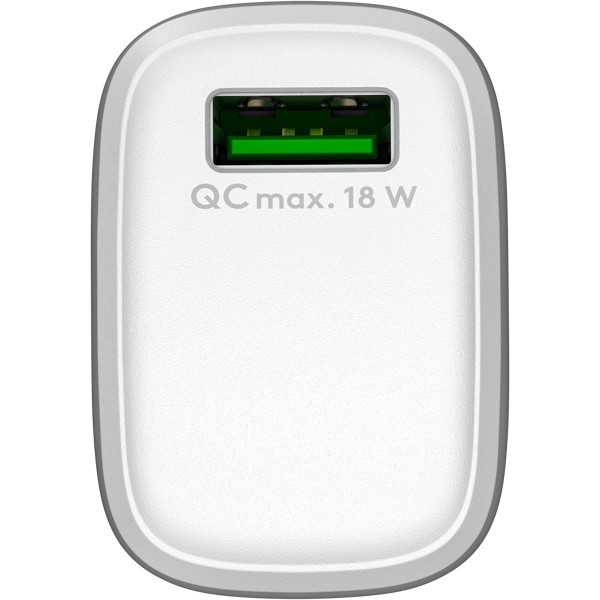 18 W USB-A QC -pikalaturi, valkoinen