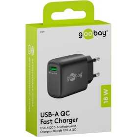 18 W USB-A QC -pikalaturi, musta