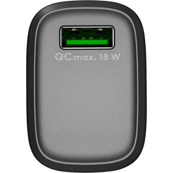 18 W USB-A QC -pikalaturi, musta
