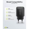 18 W USB-A QC -pikalaturi, musta