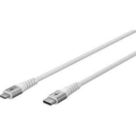 Lightning USB-C Supersoft -tekstiilikaapeli metalliliittimillä, 3 m, valkoinen