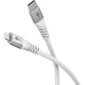 Lightning USB-C Supersoft -tekstiilikaapeli metalliliittimillä, 2 m, valkoinen