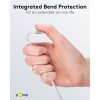 Lightning USB-C Supersoft -tekstiilikaapeli metalliliittimillä, 2 m, valkoinen