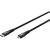Lightning USB-C Supersoft -tekstiilikaapeli metalliliittimillä, 3 m, musta