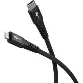Lightning USB-C Supersoft -tekstiilikaapeli metalliliittimillä, 2 m, musta