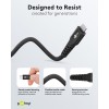 Lightning USB-C Supersoft -tekstiilikaapeli metalliliittimillä, 0,5 m, musta