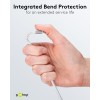 Lightning USB-A Supersoft -tekstiilikaapeli metalliliittimillä, 1 m, valkoinen