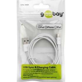 Lightning USB-lataus- ja synkronointikaapeli, 3 m, valkoinen