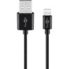 Lightning USB-lataus- ja synkronointikaapeli, 2 m, musta