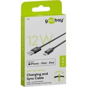 Lightning USB-lataus- ja synkronointikaapeli, 1 m, musta