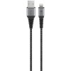 Lightning USB-A -tekstiilikaapeli metalliliittimillä, 2 m