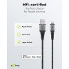 Lightning USB-A -tekstiilikaapeli metalliliittimillä, 0,5 m
