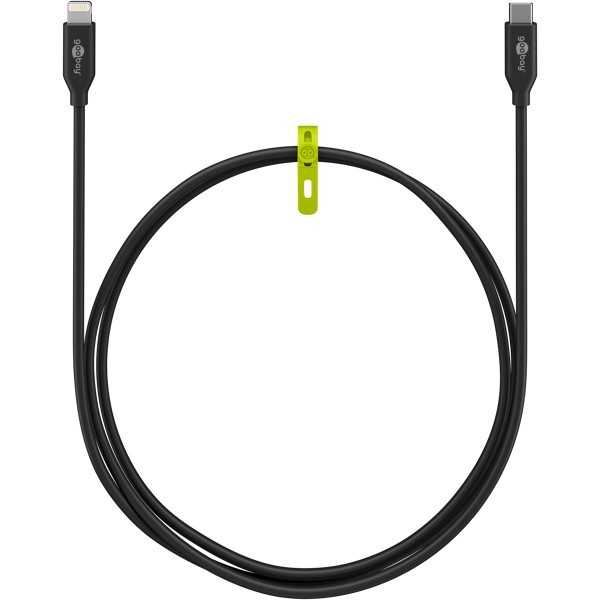 Lightning USB-C -lataus- ja synkronointikaapeli, 2 m, musta