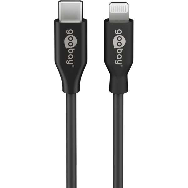Lightning USB-C -lataus- ja synkronointikaapeli, 1 m, musta