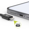 Lightning USB-C -lataus- ja synkronointikaapeli, 1 m, musta