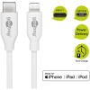 Lightning USB-C -lataus- ja synkronointikaapeli, 0,5 m, valkoinen