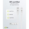 Lightning USB-C -lataus- ja synkronointikaapeli, 0,5 m, valkoinen
