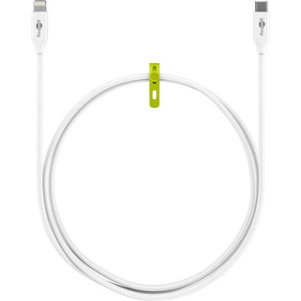 Lightning USB-C -lataus- ja synkronointikaapeli, 0,5 m, valkoinen