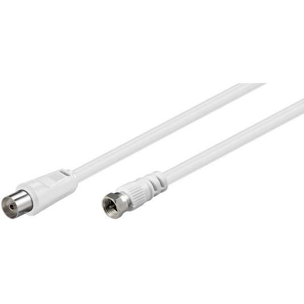 SAT/antennisovitinkaapeli (70 dB), kaksoissuojattu. (2,5m)