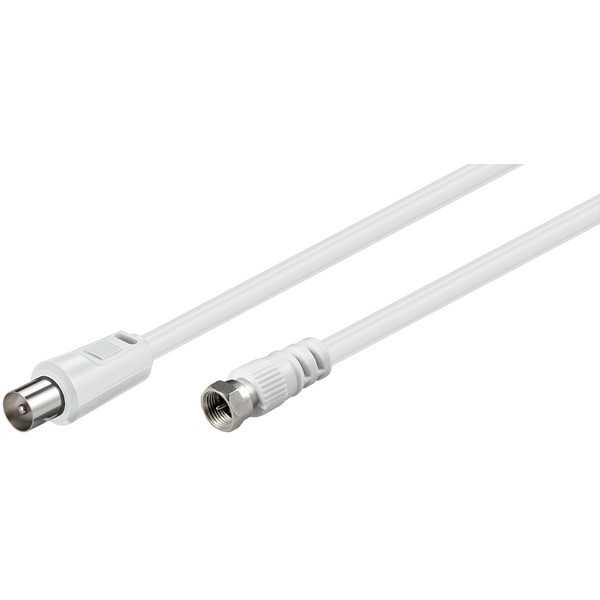SAT/antennisovitinkaapeli (70 dB), kaksoissuojattu. (1,5m)
