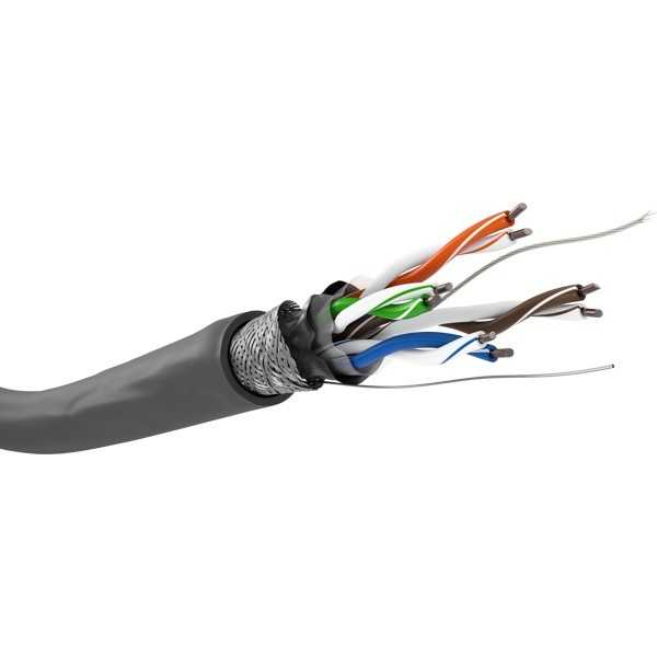 CAT 5e -verkkokaapeli, SF/UTP, harmaa. (305m)