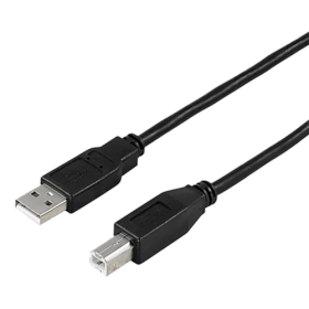 Deltaco USB-A - USB-B -kaapeli, 0,5m, musta