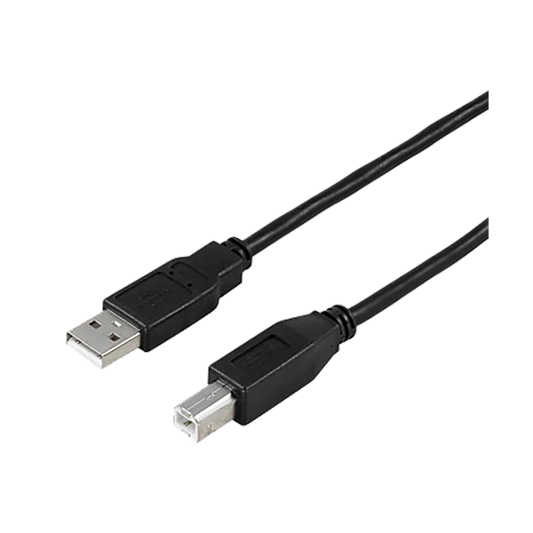 Deltaco USB-A - USB-B -kaapeli, 0,5m, musta