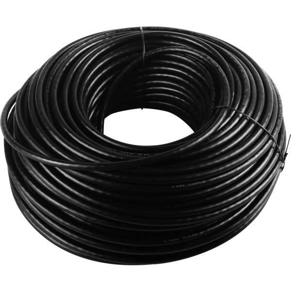 CAT 6 ulkokäyttöön tarkoitettu verkkokaapelisetti, U/UTP, musta. (305m)